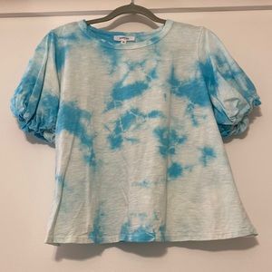 VICI Jorgie Cotton Tie Dye Puff Sleeve Top